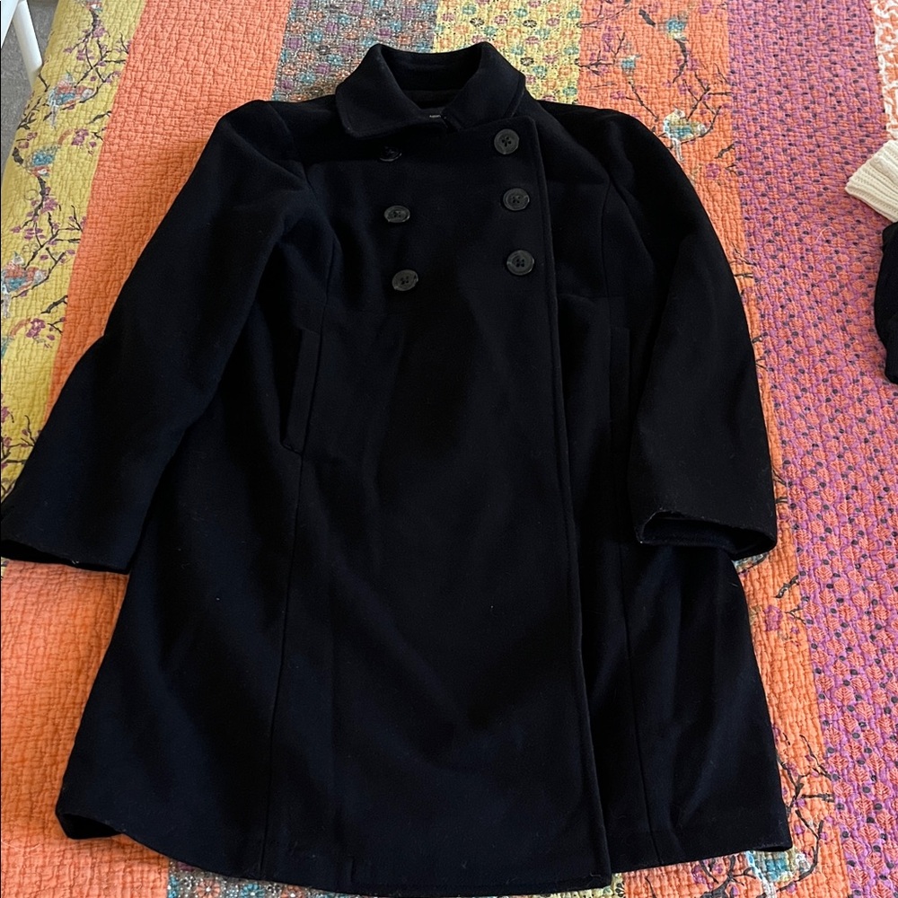 GAP Maternity Black Wool Coat